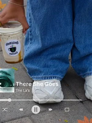 After: A video still: a drink and new shoes, There she goes
