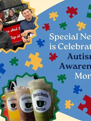 Before: A puzzle-piece graphic for Autism Awareness Month